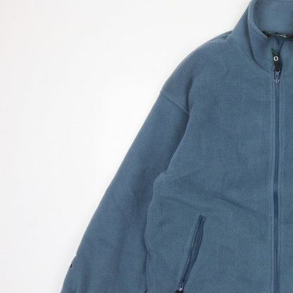 Outdoor Scene Men's Blue M Fleece Full Zip Aztec Jacket