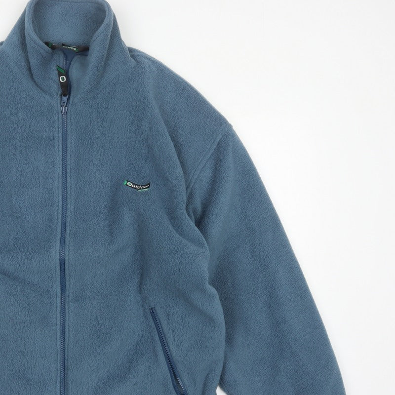 Outdoor Scene Men's Blue M Fleece Full Zip Aztec Jacket