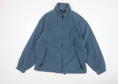 Outdoor Scene Men's Blue M Fleece Full Zip Aztec Jacket