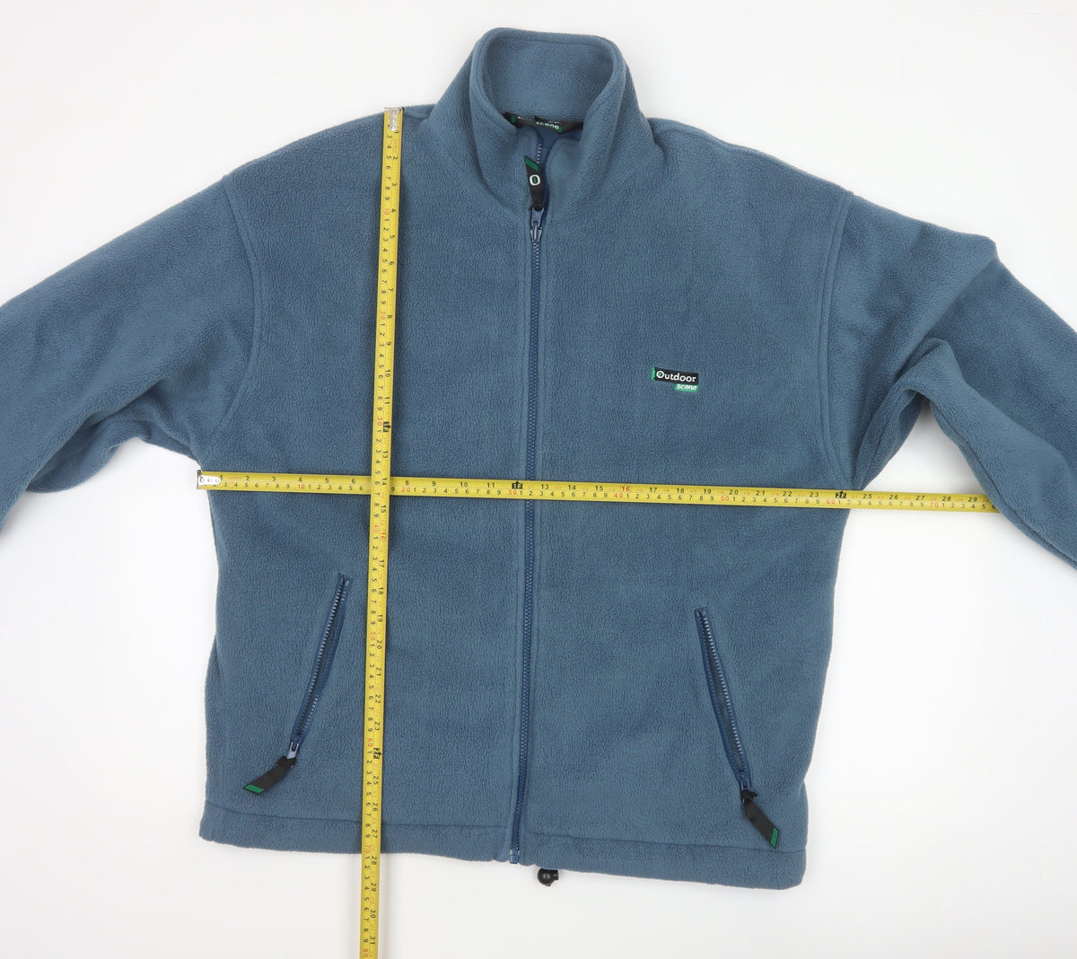 Outdoor Scene Men's Blue M Fleece Full Zip Aztec Jacket