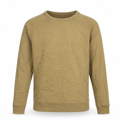 Marks and Spencer Men Brown S Crew Neck Cotton Pullover Sweatshirt