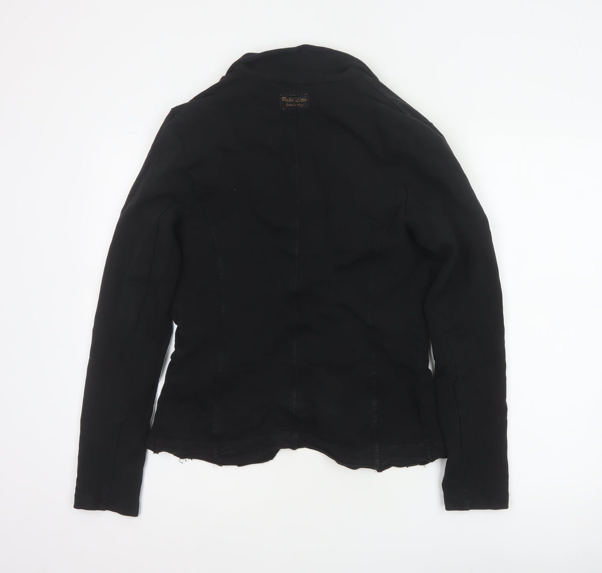 Bebe-Litte Women Black M Tailored Short Two Button Blazer Jacket