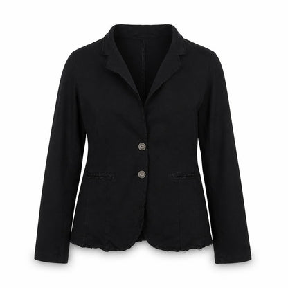 Bebe-Litte Women Black M Tailored Short Two Button Blazer Jacket