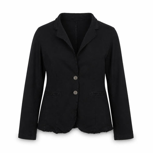 Bebe-Litte Women Black M Tailored Short Two Button Blazer Jacket