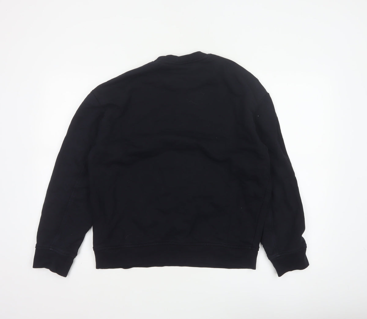Emporio Armani Men Black M Pullover Mock Neck Logo Sweatshirt