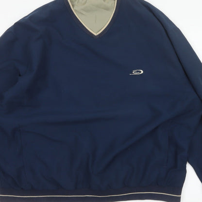 Crane Sports Men’s Blue XL V-Neck Lined Pullover Sweatshirt