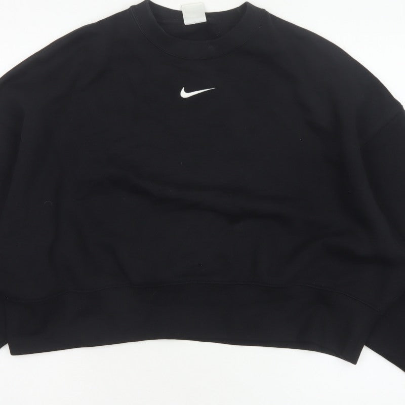 Nike Women’s Black XS Pullover Sweatshirt Logo Crew Neck