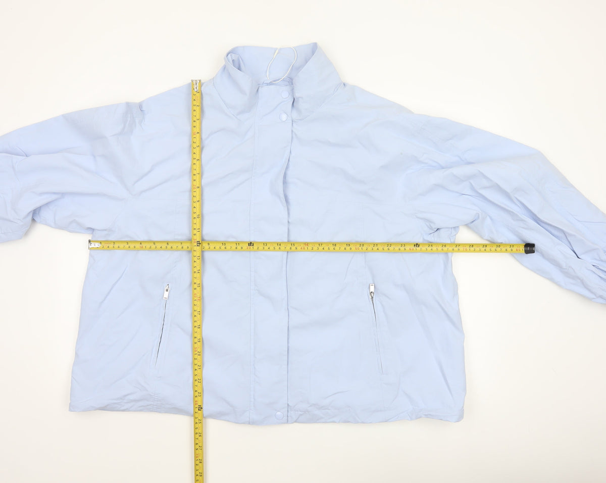 Marks and Spencer Women Blue L Lightweight Zip Jacket Collared