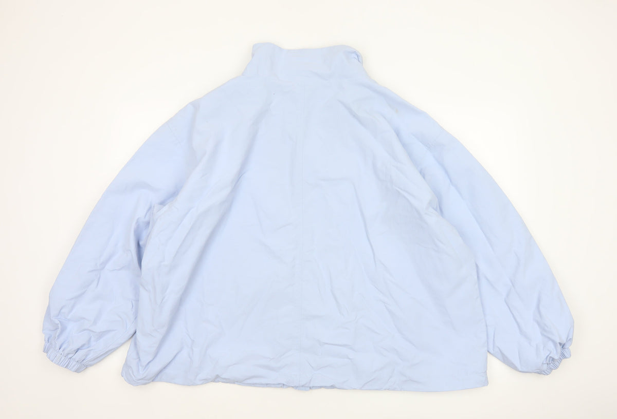 Marks and Spencer Women Blue L Lightweight Zip Jacket Collared