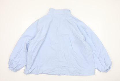 Marks and Spencer Women Blue L Lightweight Zip Jacket Collared