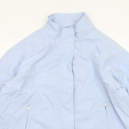 Marks and Spencer Women Blue L Lightweight Zip Jacket Collared