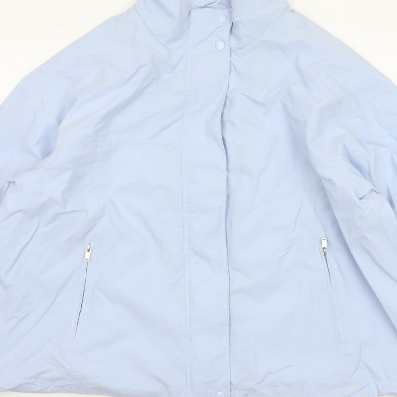 Marks and Spencer Women Blue L Lightweight Zip Jacket Collared