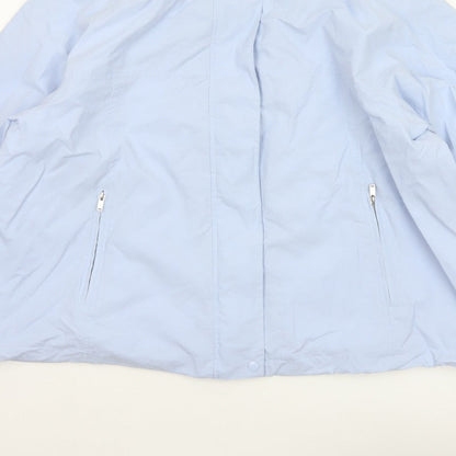 Marks and Spencer Women Blue L Lightweight Zip Jacket Collared