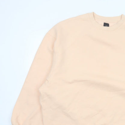 River Island Women’s Beige L Relaxed Crew Neck Pullover Sweatshirt