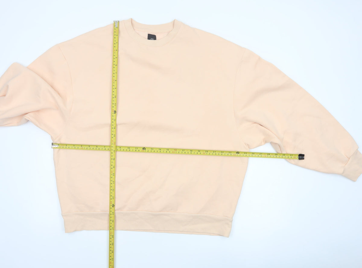 River Island Women’s Beige L Relaxed Crew Neck Pullover Sweatshirt