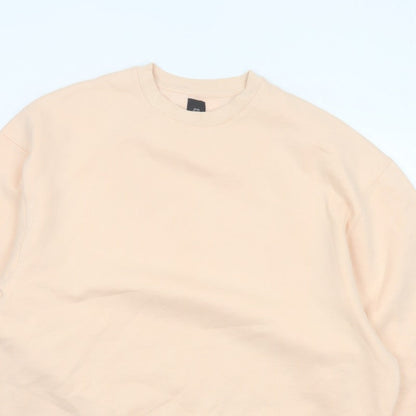 River Island Women’s Beige L Relaxed Crew Neck Pullover Sweatshirt