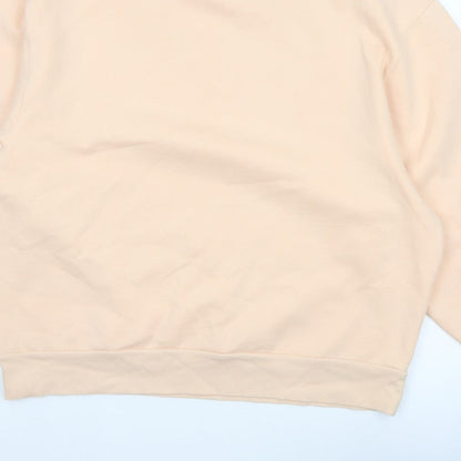 River Island Women’s Beige L Relaxed Crew Neck Pullover Sweatshirt
