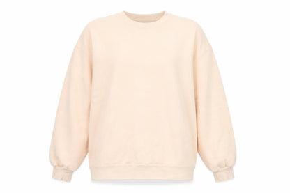 River Island Women’s Beige L Relaxed Crew Neck Pullover Sweatshirt