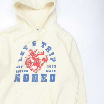 Let's Trip Men Ivory L Pullover Hoodie Rodeo Cowboy Graphic