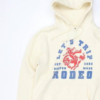 Let's Trip Men Ivory L Pullover Hoodie Rodeo Cowboy Graphic