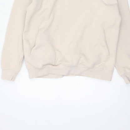 Glamify Women’s Beige UK 8 Pullover Hoodie Studio Leisure Graphic