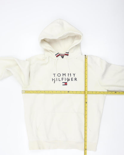 Tommy Hilfiger Men’s Ivory M Pullover Logo Hooded Sweatshirt