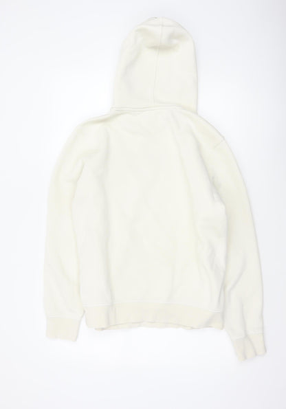 Tommy Hilfiger Men’s Ivory M Pullover Logo Hooded Sweatshirt