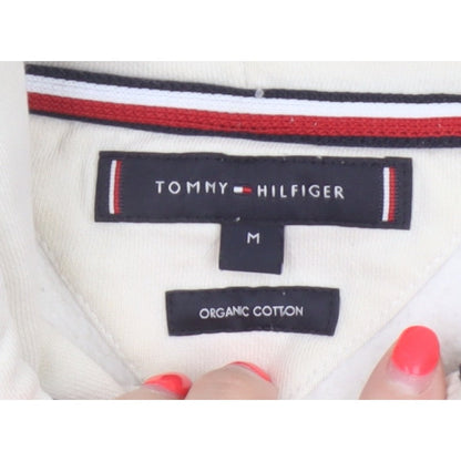 Tommy Hilfiger Men’s Ivory M Pullover Logo Hooded Sweatshirt