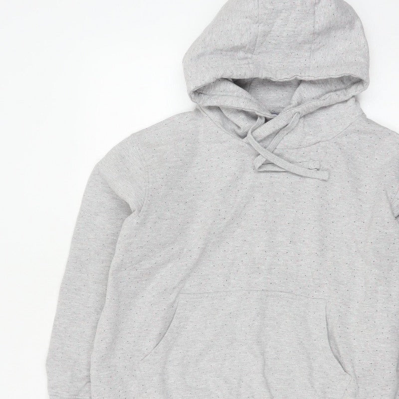 Animal Women’s Grey Speckled Hoodie UK 10 Pullover Kangaroo Pocket