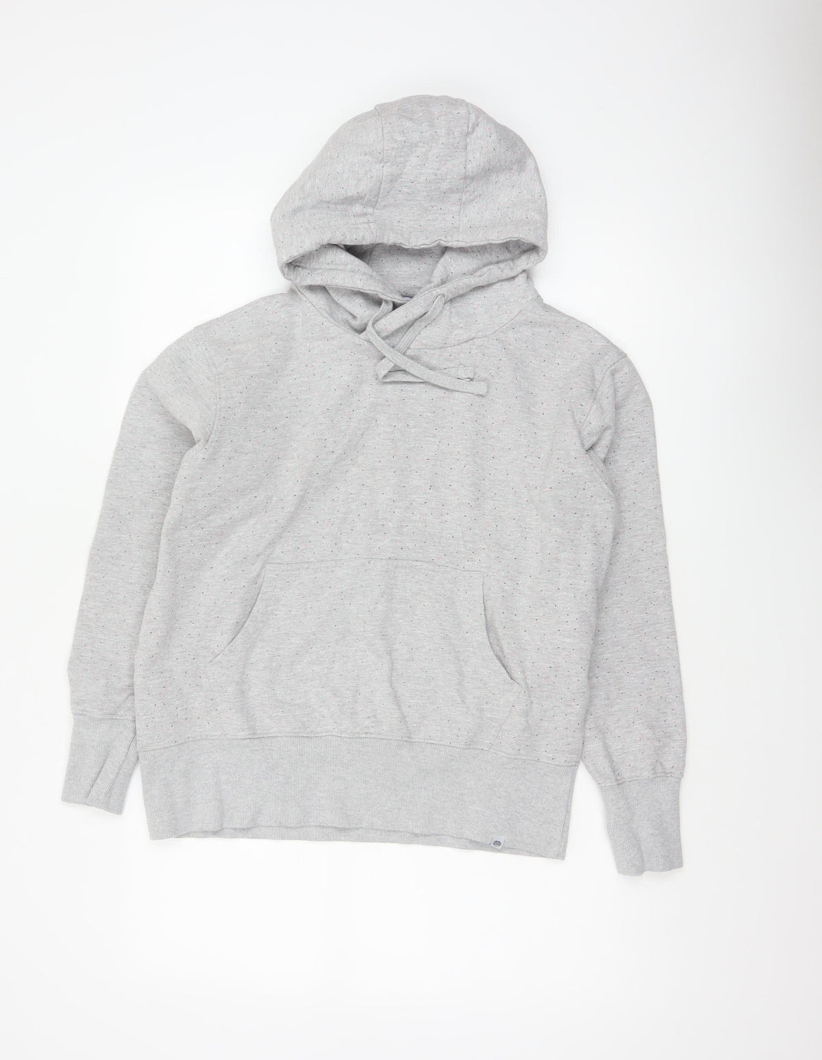 Animal Women’s Grey Speckled Hoodie UK 10 Pullover Kangaroo Pocket