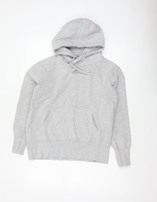 Animal Women’s Grey Speckled Hoodie UK 10 Pullover Kangaroo Pocket