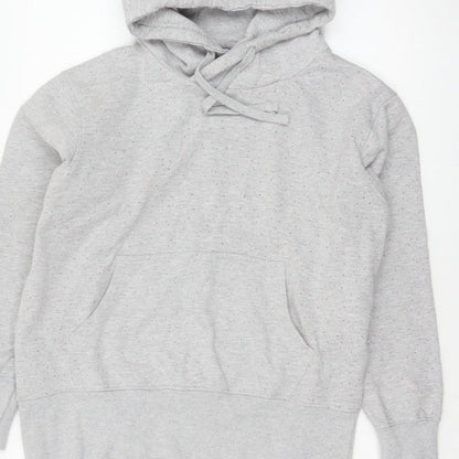 Animal Women’s Grey Speckled Hoodie UK 10 Pullover Kangaroo Pocket