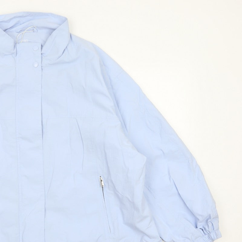 Marks and Spencer Women Blue L Lightweight Zip Jacket