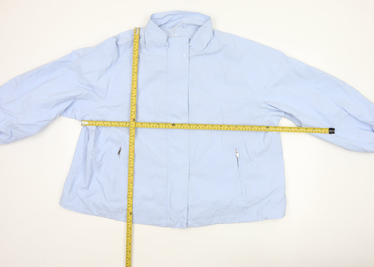 Marks and Spencer Women Blue L Lightweight Zip Jacket