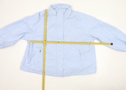 Marks and Spencer Women Blue L Lightweight Zip Jacket
