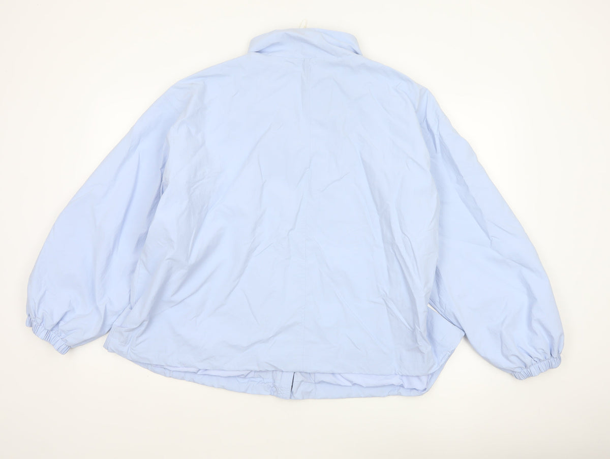 Marks and Spencer Women Blue L Lightweight Zip Jacket