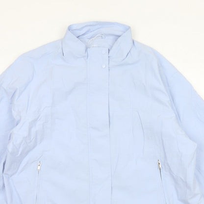 Marks and Spencer Women Blue L Lightweight Zip Jacket