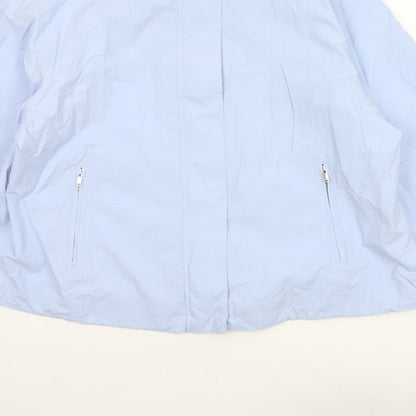 Marks and Spencer Women Blue L Lightweight Zip Jacket