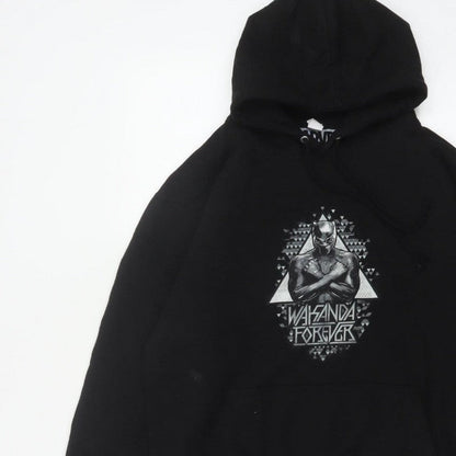 Marvel Men Black M Black Panther Wakanda Forever Pullover Hoodie