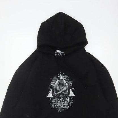 Marvel Men Black M Black Panther Wakanda Forever Pullover Hoodie
