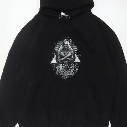 Marvel Men Black M Black Panther Wakanda Forever Pullover Hoodie
