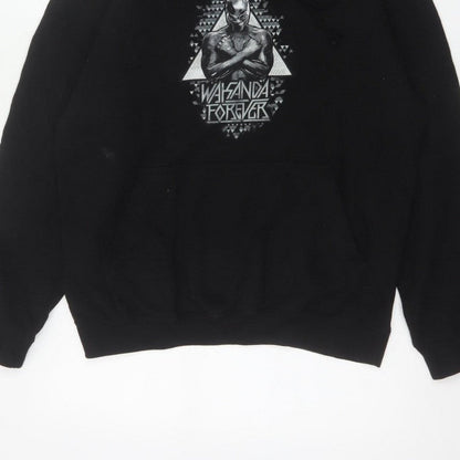Marvel Men Black M Black Panther Wakanda Forever Pullover Hoodie