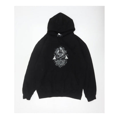 Marvel Men Black M Black Panther Wakanda Forever Pullover Hoodie
