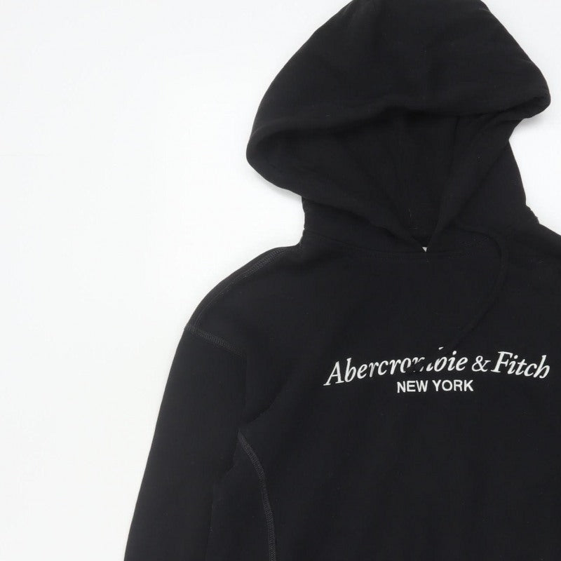 Abercrombie & Fitch Women’s Black S Logo Hooded Pullover Hoodie