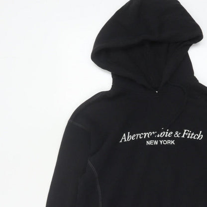 Abercrombie & Fitch Women’s Black S Logo Hooded Pullover Hoodie