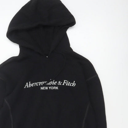 Abercrombie & Fitch Women’s Black S Logo Hooded Pullover Hoodie