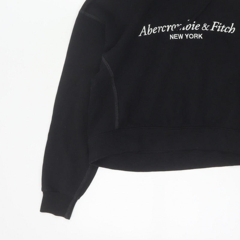 Abercrombie & Fitch Women’s Black S Logo Hooded Pullover Hoodie