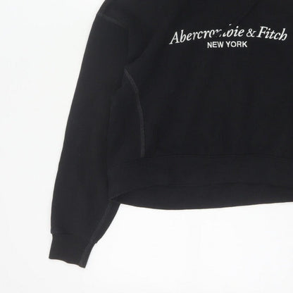Abercrombie & Fitch Women’s Black S Logo Hooded Pullover Hoodie