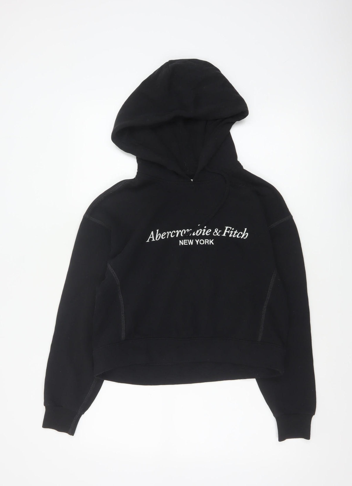 Abercrombie & Fitch Women’s Black S Logo Hooded Pullover Hoodie