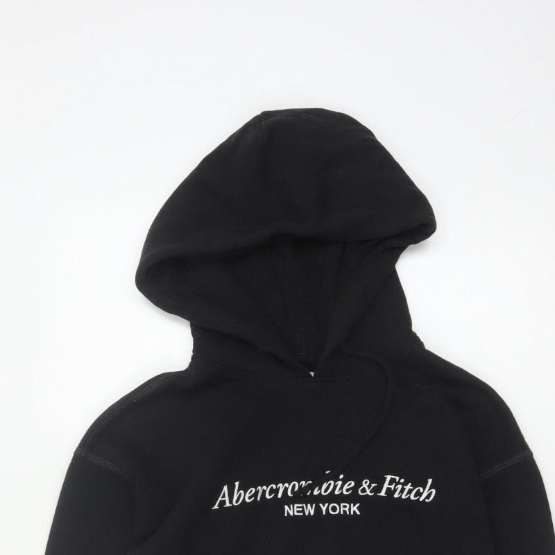 Abercrombie & Fitch Women’s Black S Logo Hooded Pullover Hoodie